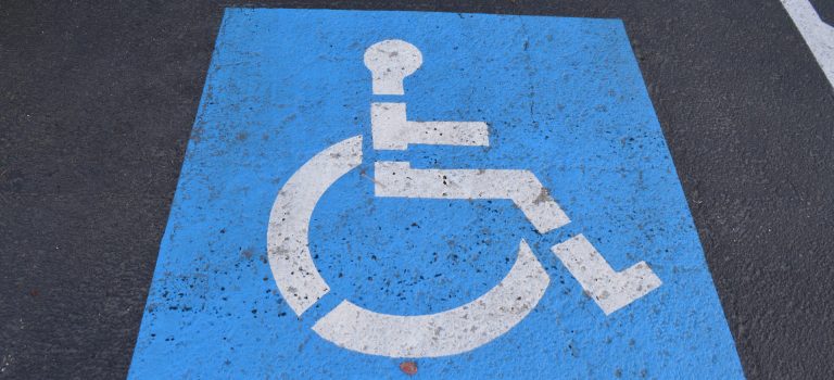 Disability parking space.