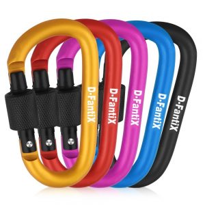 Carabiner clips.
